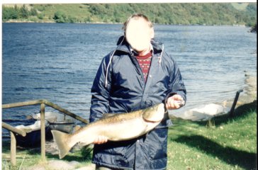 What the wild brown trout can grow up to 
in this mountain lake